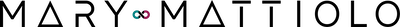 Mary Mattiolo Webdesignerin Logo: Moderner, geometrischer Schriftzug mit einem Unendlichkeitssymbol im Namen, das für die Ausrichtung auf Frauen/FLINTA* mit Neurodivergenz und ohne steht.